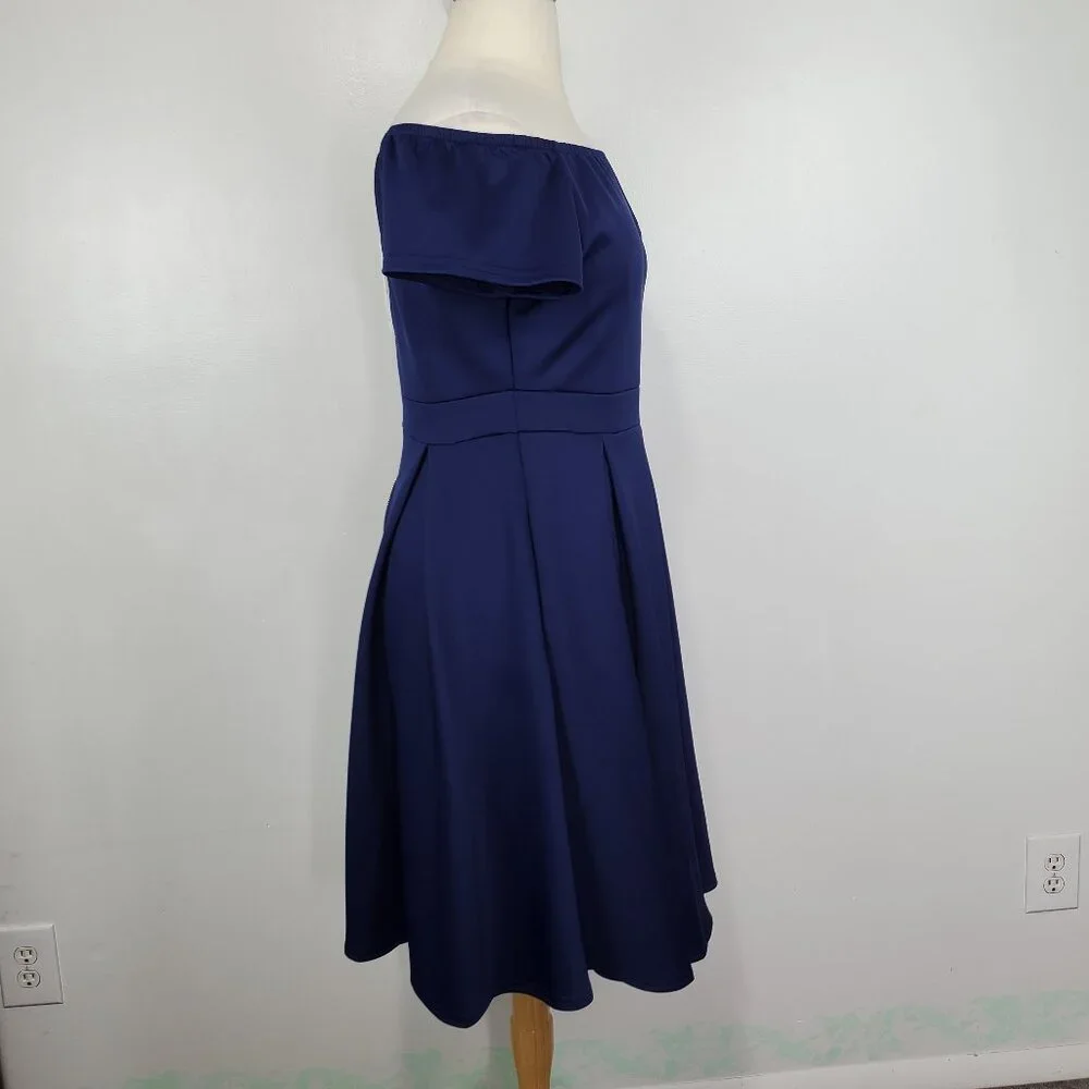 Lalagen Special Occasion Off-Shoulder 1950's Style Pleated Dress NEW NWT Size XL - Picture 6 of 13